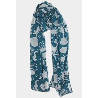 VIVANTE Underwater Ocean Life Scarf