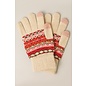 Aztec Pattern Gloves-Ecru