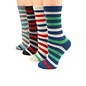 Wool Blend Stripe Socks- Ivory