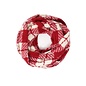 Cozy Plaid Infinty Scarf- Burgundy Red