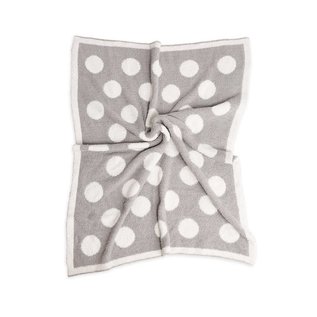 Cozy Baby/Kid Blanket- Grey Polka Dots