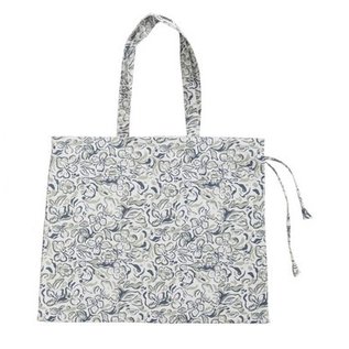 FLORAL DRAWSTRING COTTON TOTE - COLOR CHOICES