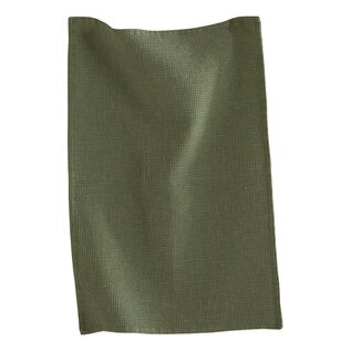 WAFFLE WEAVE DISH TOWEL- MOSS GREEN