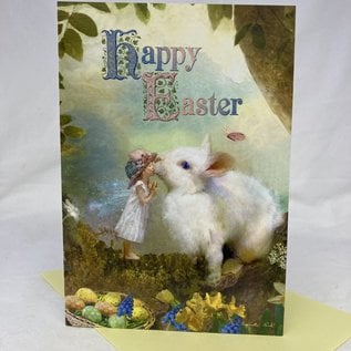 Easter Card Bunny Kiss