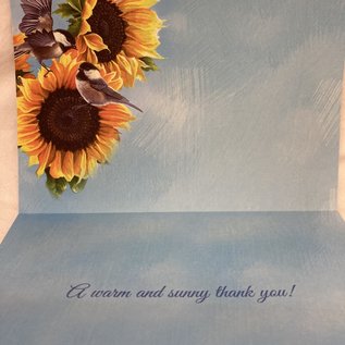 CARD Sunflower Birds Thank You