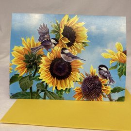 Sunflower Birds Thank You Card
