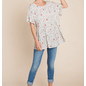 FLORAL RAYON TIERED TOP