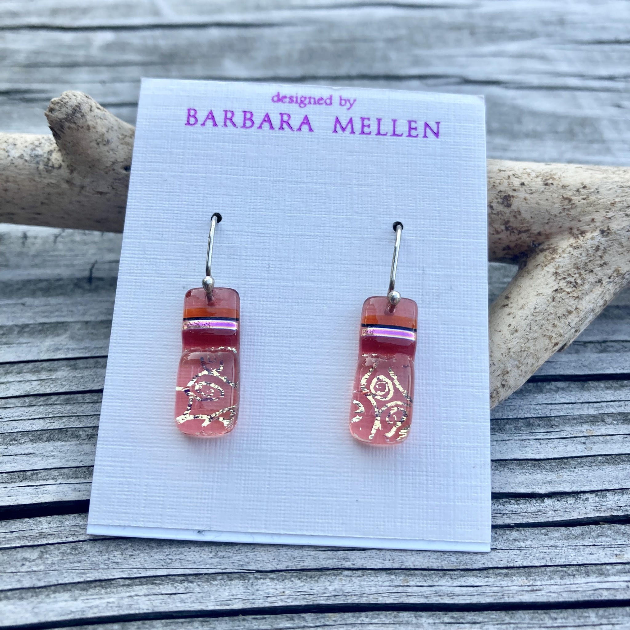 HANDCRAFTED DICHROIC GLASS EARRINGS - #14 - Kamala Boutique