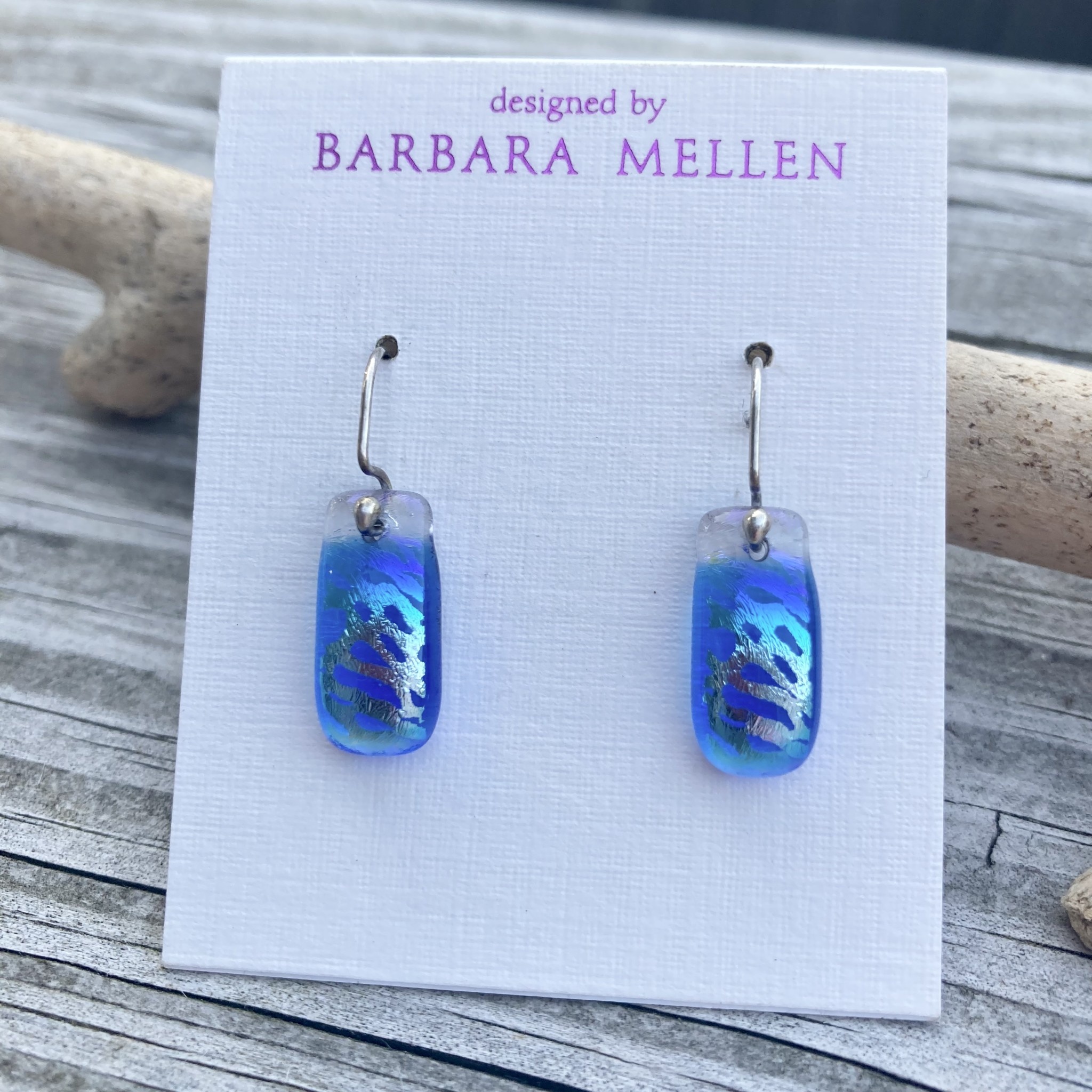 HANDCRAFTED DICHROIC GLASS EARRINGS - #14 - Kamala Boutique