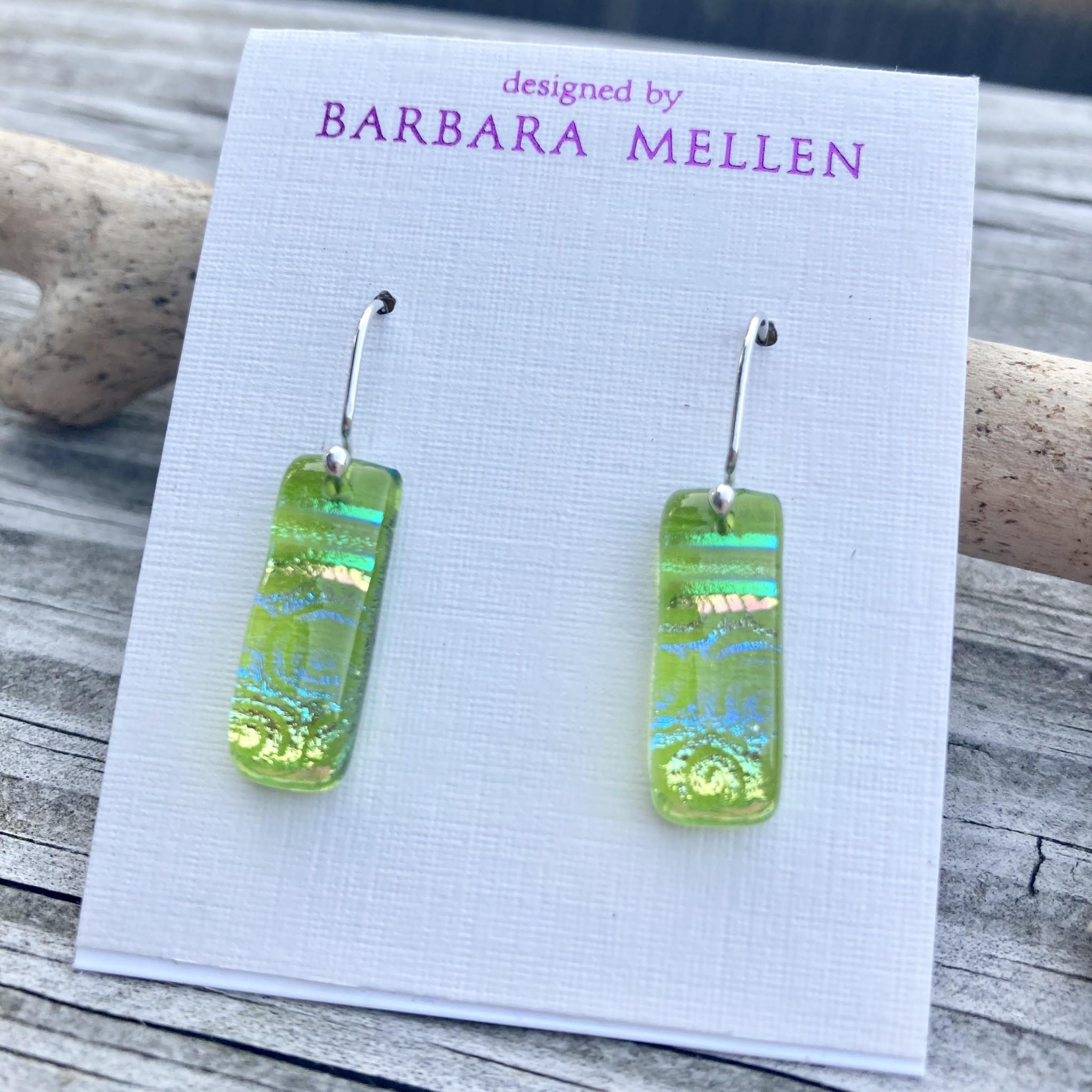 HANDCRAFTED DICHROIC GLASS EARRINGS - #14 - Kamala Boutique