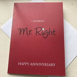 ANNIVERSARY CARD MR. RIGHT