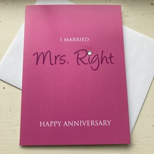 ANNIVERSARY CARD MRS. RIGHT