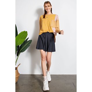 SALE! MUSTARD MIXED STRIPES TOP
