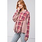 SALE FROM $55- RASPBERRY MIXED PLAID SHIRT