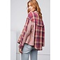 SALE FROM $55- RASPBERRY MIXED PLAID SHIRT