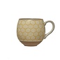 ROUND  BEE MUG - HONEYCOMB WHITE
