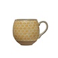 ROUND  BEE MUG - HONEYCOMB YELLOW