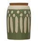 CERAMIC JAR WITH CORK -GREEN