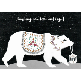 HOLIDAY CARD LOVE AND LIGHT BEAR / SNOWQUEEN