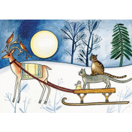 HOLIDAY CARD MIDWINTER SLED