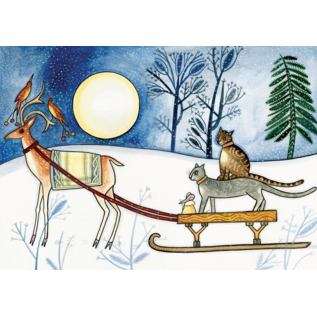 HOLIDAY CARD MIDWINTER SLED