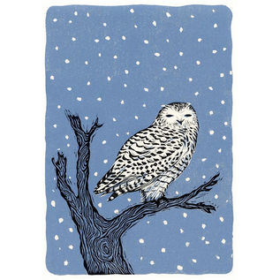 HOLIDAY CARD WISDOM SNOW OWL