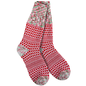 WORLD'S SOFTEST SOCK GALLERY TEXTURED CREW RED MULTI