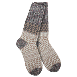 WORLD'S SOFTEST SOCK GALLERY TEXTURED CREW SMOKEY MULTI