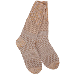 WORLD'S SOFTEST SOCK SOCK WEEKEND  TEXTURED CREW Rose Multi