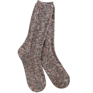 WORLD'S SOFTEST SOCK SOCK WEEKEND RAGG CABLE CREW  - SMOKEY