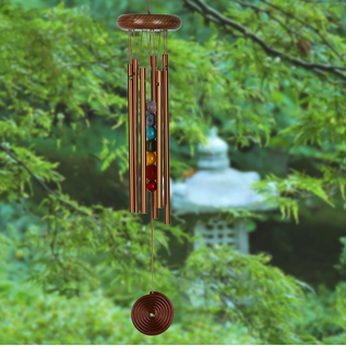 WOODSTOCK CHAKRA CHIMES - seven stones- BRONZE