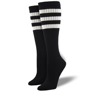 RUGBY STRIPE SKATE SOCKS - BLACK