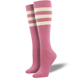 RUGBY STRIPE SKATE SOCKS - PINK