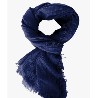 BOHO GAUZE SCARF - COBALT