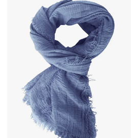 BOHO GAUZE SCARF - DENIM