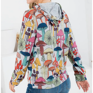 SALE FROM $43 BRIGHT MUSHROOMS HOODIE- SMALL ONLY