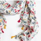 RED AND YELLOW POSIES SCARF