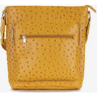 VEGAN LEATHER 4 pocket BAG - mustard