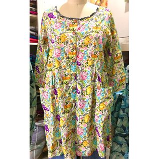 KAMALA DESIGNS ROSIE TUNIC - BRIGHT KITTIES - size M