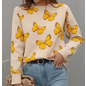 SALE FROM $45 - SUNFLOWER YELLOW BUTTERFLY SWEATER