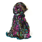 CHARCOAL FLORAL COTTON SCARF