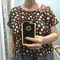 KAMALA DESIGNS PANSY TOP - PASTEL DOTS ON CHOCOLATE