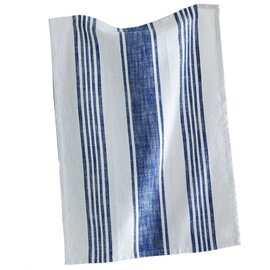 RUSTIC STRIPED TOWEL - NAVY /ECRU