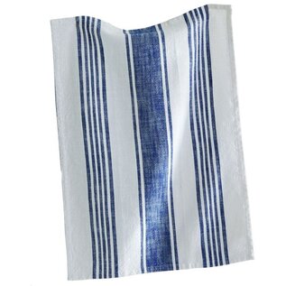 RUSTIC STRIPED TOWEL - NAVY /ECRU