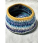 HAND MADE WOOL FELTED BOWL in BLUES