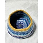 HAND MADE WOOL FELTED BOWL in BLUES