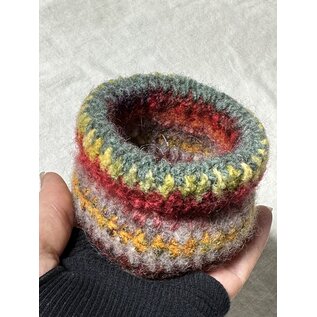 HAND KNIT FELTED BOWL #14