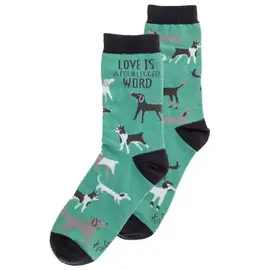 LOVE IS A 4 LEGGED WORD SOCKS