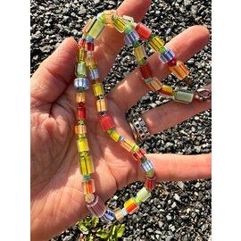 HANDMADE CANE GLASS NECKLACE