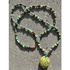 KAMALA DESIGNS CARVED SOAPSTONE NECKLACE